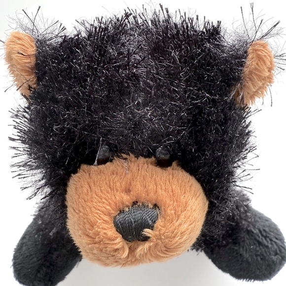 7” Ganz Webkinz Black Bear Stuffed Animal Toy Black Black and Brown Plush Bear - Picture 5 of 9